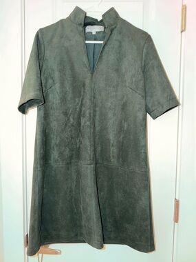 Tuckernuck Olive Suede-Look Mini Dress